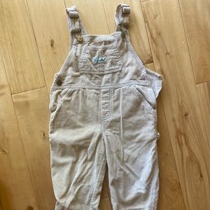 Cream Corduroy Overalls